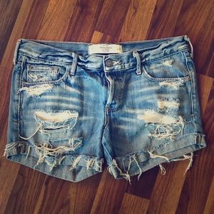 Abercrombie distressed shorts